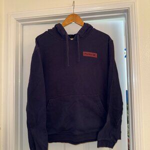 Hurley Navy Blue Pullover Hoodie Red Box Logo Men’s Size L